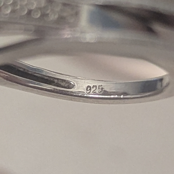 Vintage-Edwardian Inspired Sterling Silver Pearl Halo Ring Size 5 - Picture 4 of 9